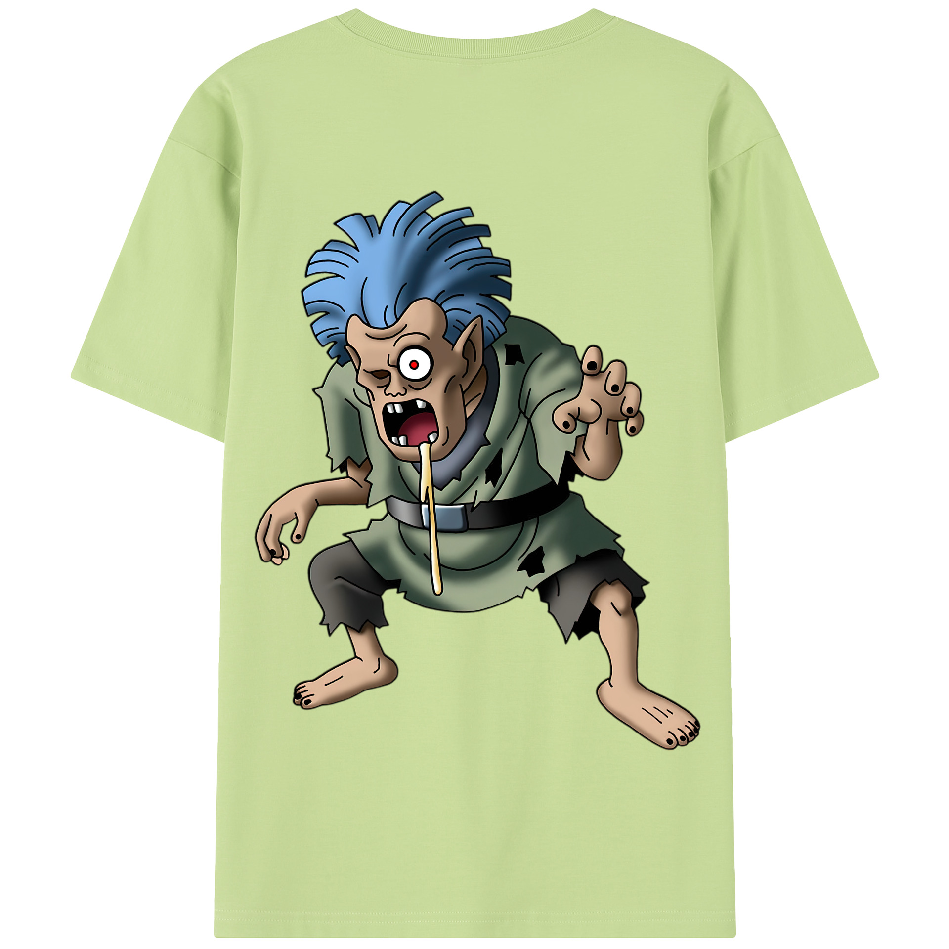 （画像用） ドラゴンクエスト Doragon Kuesuto Dragon Quest 綿100％半袖Tシャツ（背面プリント）